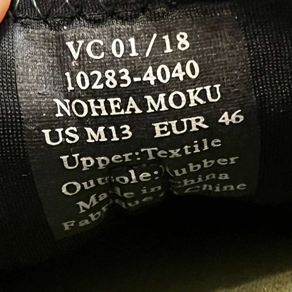 OluKai Nohea Moku Sneaker Mens 13 Slip on Elastic Laces Black
